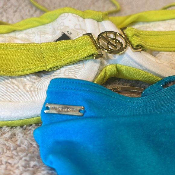 Victoria’s Secret bathing Swim Suit bandeau green and blue - Picture 3 of 3